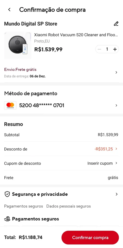 Imagem na descrição da promoção