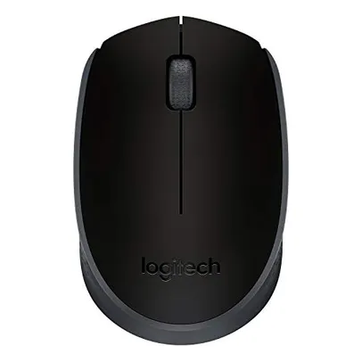 Mouse sem fio Logitech M170 com Design Ambidestro Compacto, Conexão USB e Pilha Inclusa - Preto