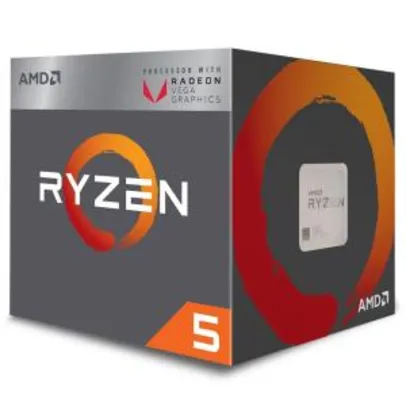 Processador AMD Ryzen 5 2400G, Cooler Wraith Stealth, 3.6GHz (3.9GHz Max Turbo), AM4 - R$ 700