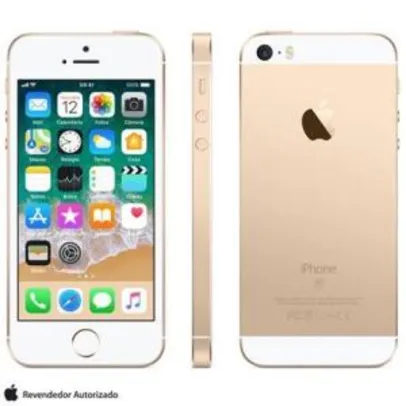 iPhone SE Dourado, com Tela de 4”, 4G, 32 GB e Câmera de 12 MP