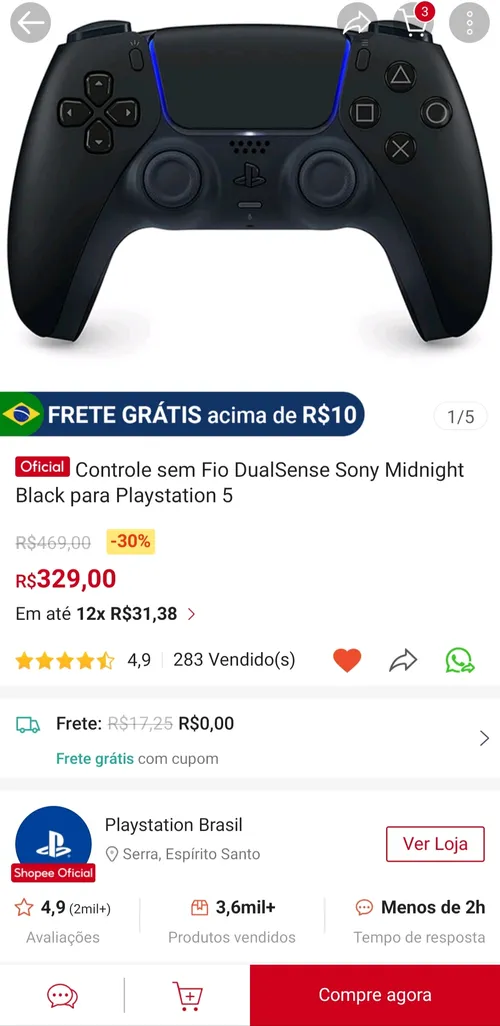 Imagem na descrição da promoção