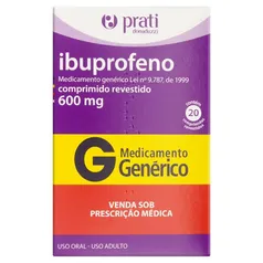 Ibuprofeno 600 mg 20 Comprimidos Revestidos - Prati Donaduzzi