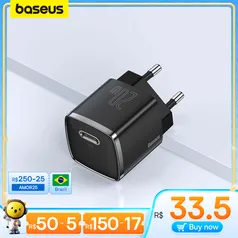 Carregador USB portátil tipo C Baseus