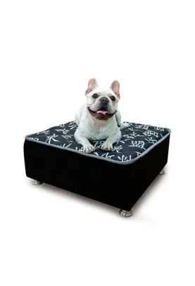 Cama box pet sleep Black cães e gatos 50x50x20