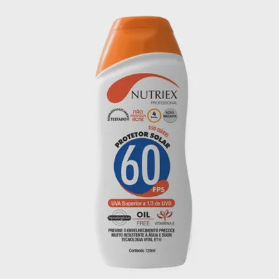 [Regional] Protetor Solar fps 60 120Ml 1/3 uva Nutriex