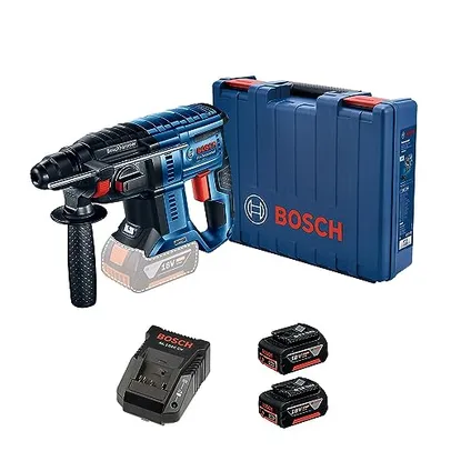 Bosch Martelo Perfurador Gbh 180-Li Brushless 18V Com 2 Baterias 1 Carregador E Maleta