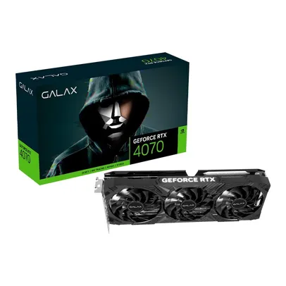 Placa de Vídeo RTX 4070 1-Click OC 3X Black PCI-E Galax 