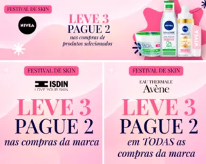 LEVE 3 PAGUE 2 EM ISDIN, AVENE E NIVEA