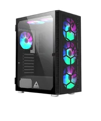 Gabinete Gamer Montech X3 Glass, Mid Tower, Black, ATX, Com 6 Fans, Vidro Temperado