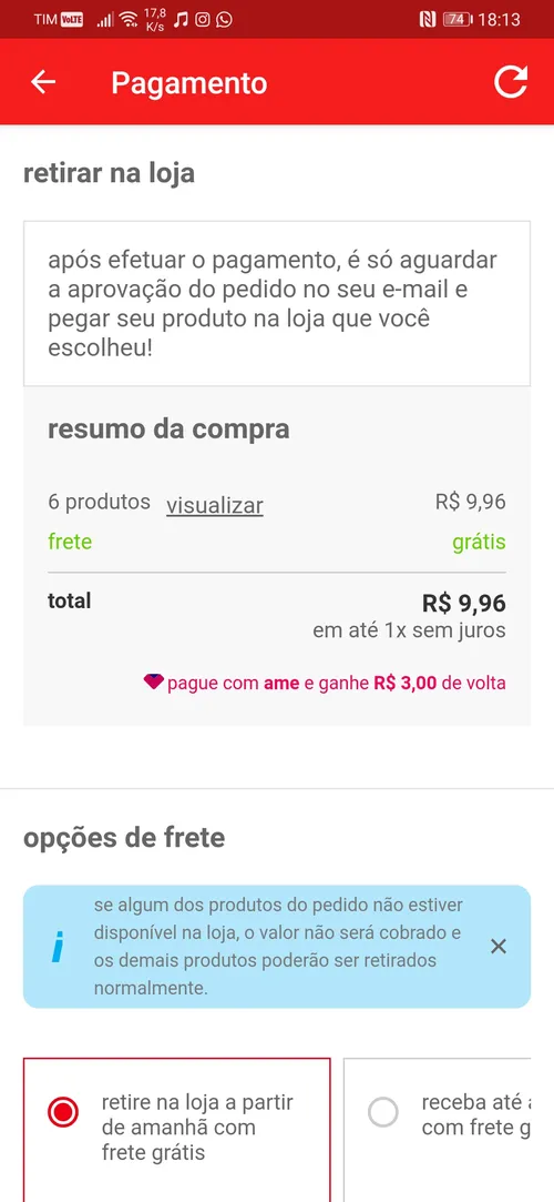 Imagem na descrição da promoção