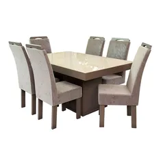 Conjunto Mesa com 6 Cadeiras Premium Nevada Talismã