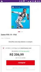 FIFA 19 - PS4 - R$ 207