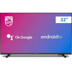 PHILIPS Smart TV 32" HD Android 32PHG6917/78, Google Assistant, Comando de Voz, HDR, 3 HDMI, Wifi 5G