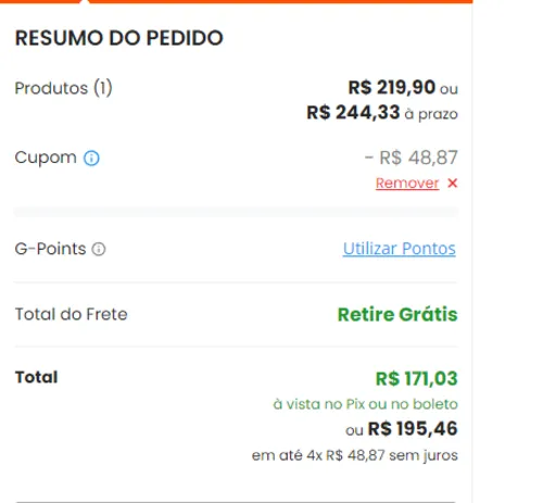 Imagem na descrição da promoção