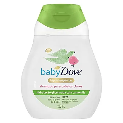 [REC/SUPER R$5,40] Baby Dove Shampoo Hidratação Glicerinada Camomila 200ml, Branco