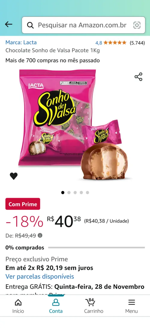 Imagem na descrição da promoção