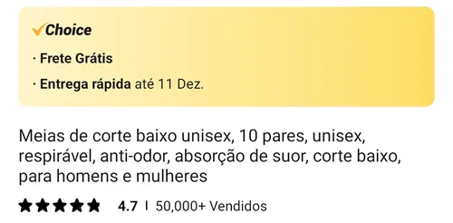 Imagem na descrição da promoção