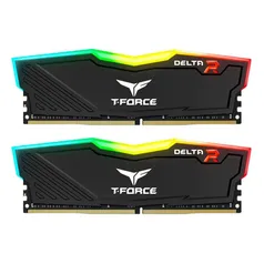 Memoria Team Group T-Force Delta RGB 16GB (2x8) DDR4 3000Mhz Preta | R$519