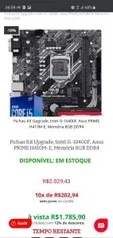 PICHAU KIT UPGRADE, INTEL I5-10400F, ASUS PRIME H410M-E, MEMÓRIA 8GB DDR4 | R$ 1785