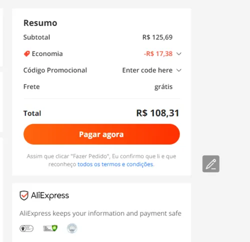 Imagem na descrição da promoção