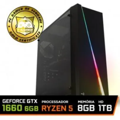 PC GAMER AMD RYZEN 5 2600 / GEFORCE GTX 1660 6GB / DDR4 8GB / HD 1TB / 500W