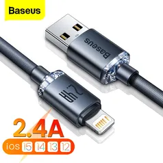 [NOVOS USUARIOS] Cabo de Carregamento Rápido p/ Iphone| 1,5m USB x Lightning BASEUS