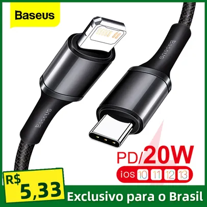 Cabo USB Tipo C 20w 1m para Iphone Baseus | R$6
