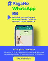 Cashback de R$5,00 por transferência 