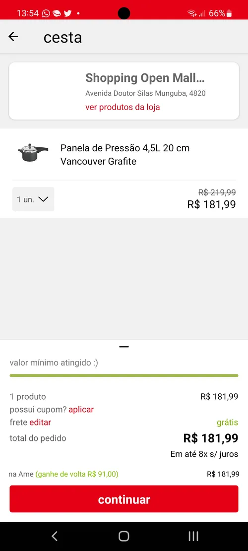 Imagem na descrição da promoção