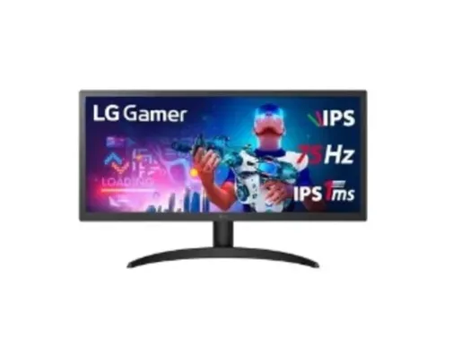 Monitor Gamer LG 26" Ultra Wide, 75Hz, Full HD, 1ms, IPS, HDMI, FreeSync Premium, HDR 10, 99% sRGB, VESA - 26WQ500