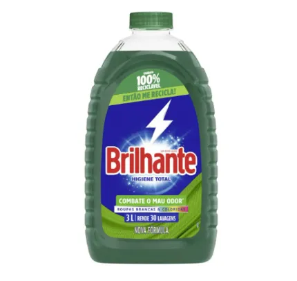 Lava Roupas Líquido Brilhante Higiene Total 3L