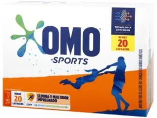 (R$8 com Magalupay) Sabão em Pó Omo Sports -1,6kg | R$13