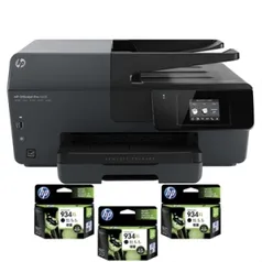 [EFACIL] Multifuncional Officejet Pro 6830 AIO, Fax, WiFi + 3 Cartuchos 934XL, Preto, Bivolt - HP POR R$ 429