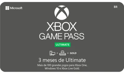 Gift Card Xbox Game Pass Ultimate | R$120