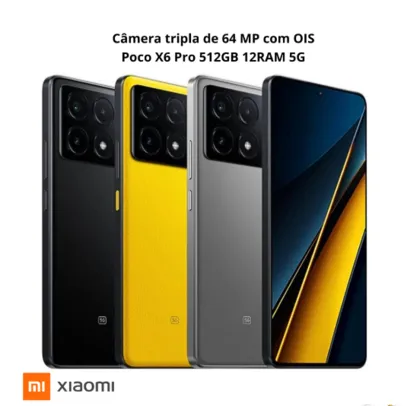 Celular Smartphone Poco X6 Pro 512GB / 12RAM 5G Câmera de 64 MP