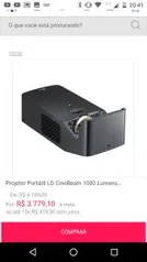 Projetor Portátil LG CineBeam 1000 Lumens - R$3779