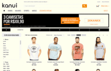 5 Camisetas por R$99 na Kanui