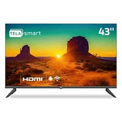 Smart TV 43' Full HD, HDR, tela sem bordas, Android 11, design Slim HQ KDE43GR315LN