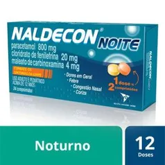 Naldecon Noite Black Friday 24 cp de 44,93 por 10,99