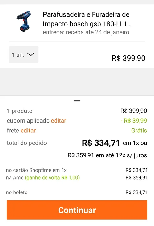 Imagem na descrição da promoção