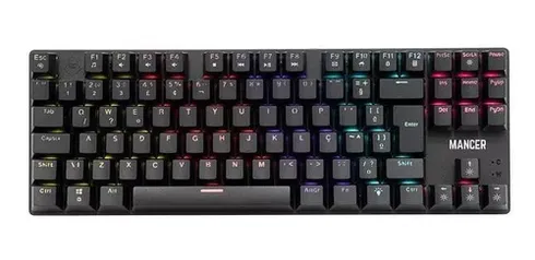 Teclado Mecanico Gamer Mancer Shade Mk2, Rainbow Huano Blue