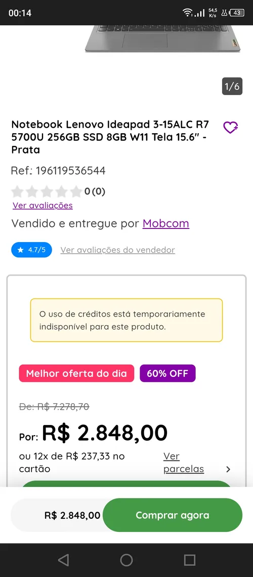 Imagem na descrição da promoção