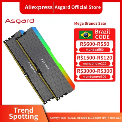 Memória Ram DDR4 Asgard 2x8GB 3200mhz 