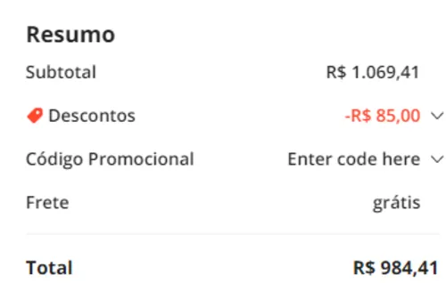 Imagem na descrição da promoção