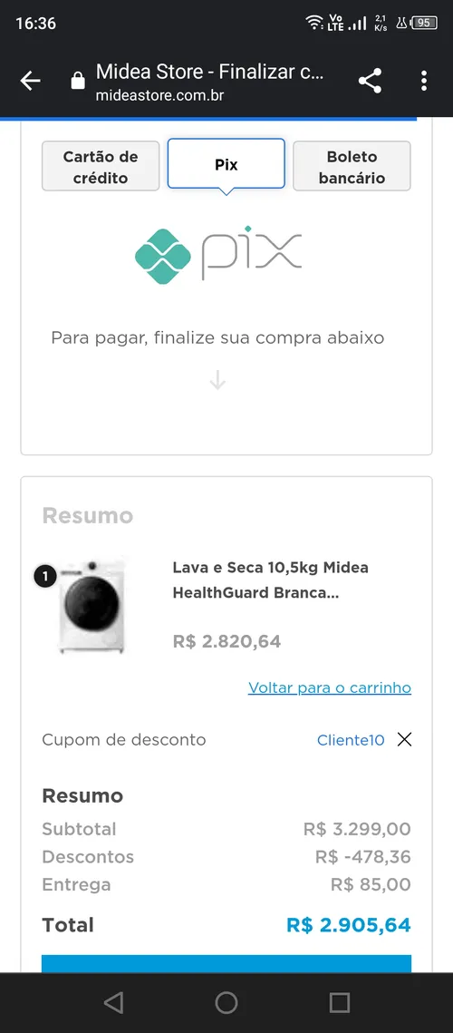 Imagem na descrição da promoção