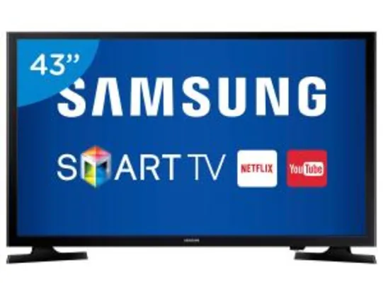 Smart TV LED 43" Samsung Full HD UN43J5200 Conversor Digital  por R$ 1453