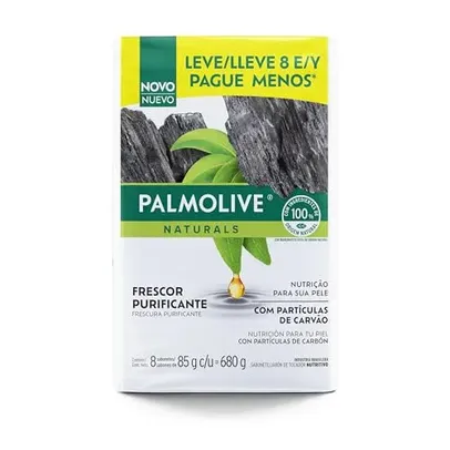 [Rec/Super 11,19]Sabonete em Barra Palmolive Naturals Sensação Purificante 8 Unidades de 85g 