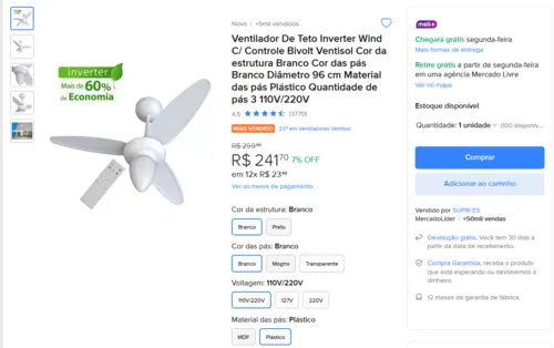 Imagem na descrição da promoção