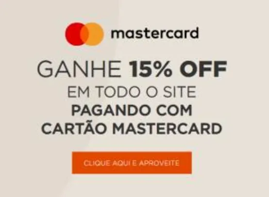 15% OFF em Todo o Site da Netshoes Pagando com Cartão Mastercard