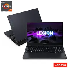Notebook Gamer LENOVO LEGION5 Ryzen™7 Placa NVIDIARTX3050, 16GB-512GBSSD-Windows 10, Tela 15.6"120Hz-82QJ0000BR